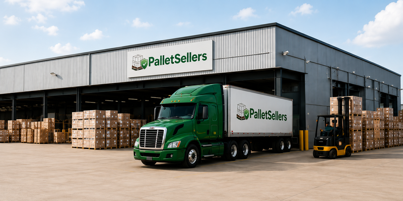 PalletSellers warehouse and delivery truck